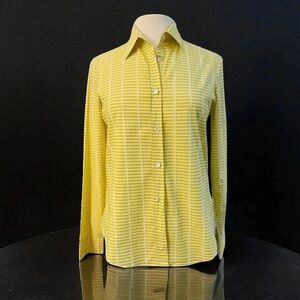 BURBERRY SIGNATURE LOGO BUTTON FRONT COTTON SHIRT SIZE 8